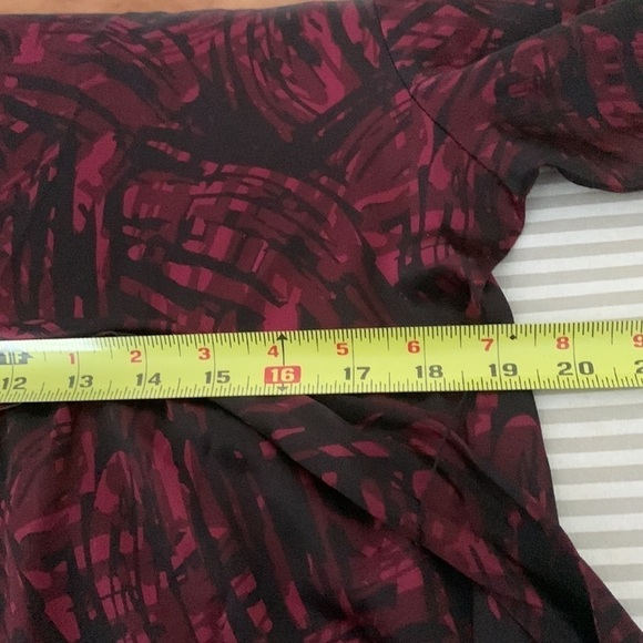 SEMANTIKS Red & Black 100% Silk Dress Size PM #90 - Picture 9 of 10